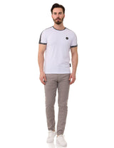 CD841 Men's fabric trousers in a fashionable slim fit cut