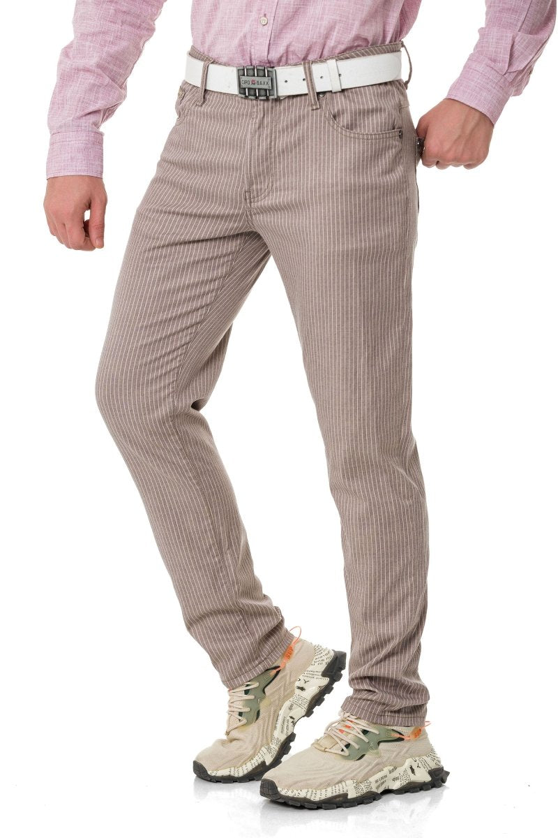 CD841 Men's fabric trousers in a fashionable slim fit cut
