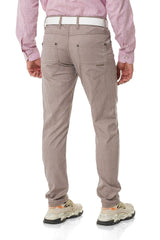 CD841 Men's fabric trousers in a fashionable slim fit cut