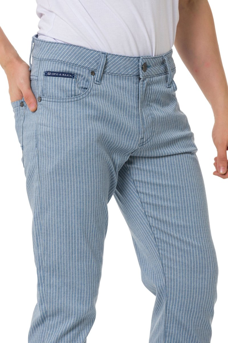 CD841 Men's fabric trousers in a fashionable slim fit cut