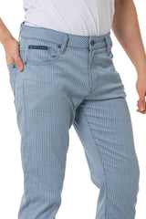 CD841 Men's fabric trousers in a fashionable slim fit cut