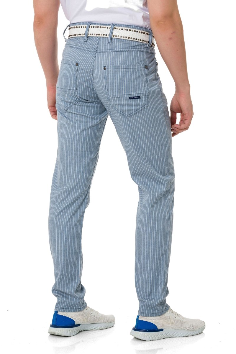 CD841 Men's fabric trousers in a fashionable slim fit cut