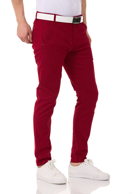 CD842-W Men's fabric trousers in a fashionable slim fit cut