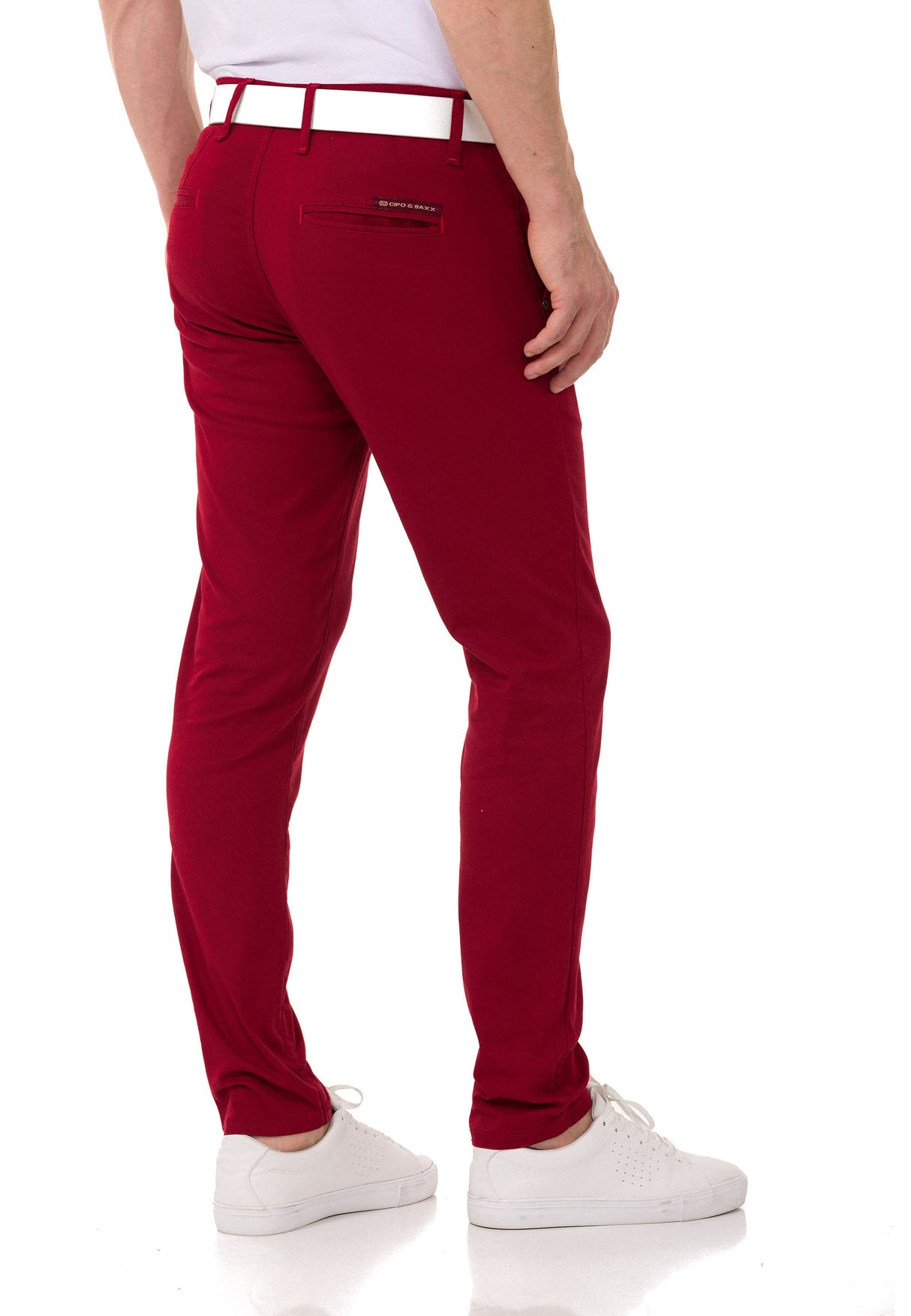 CD842-W Men's fabric trousers in a fashionable slim fit cut