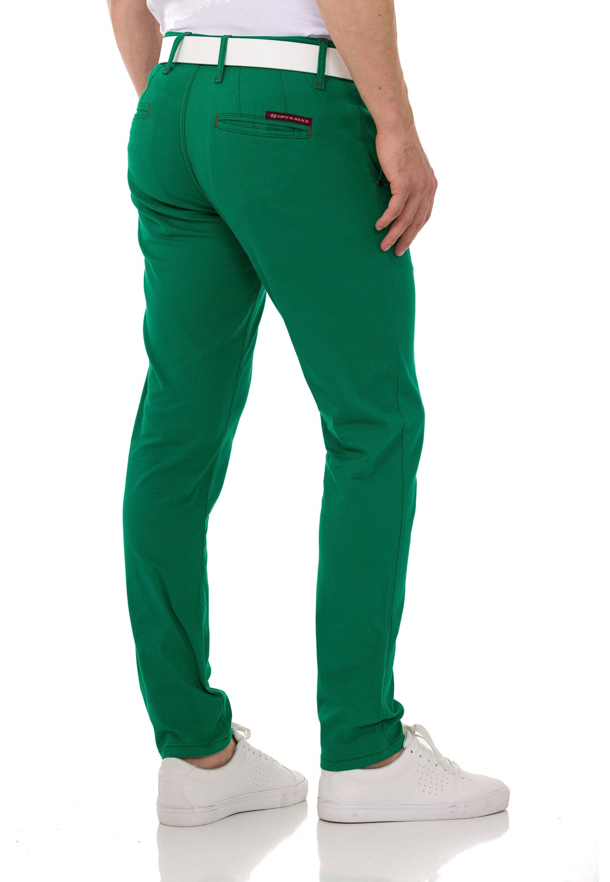 CD842-W Men's fabric trousers in a fashionable slim fit cut