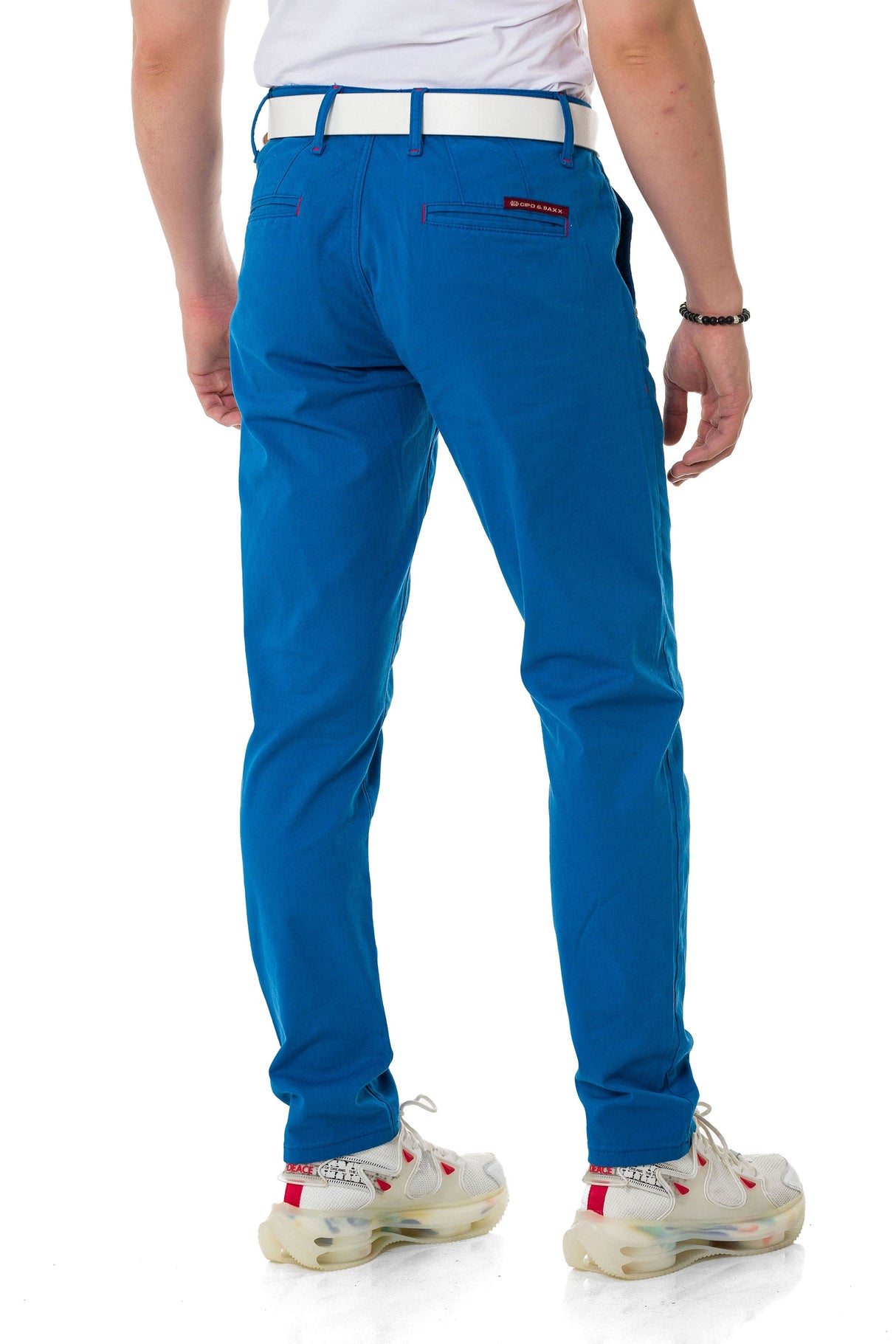 CD842-W Men's fabric trousers in a fashionable slim fit cut