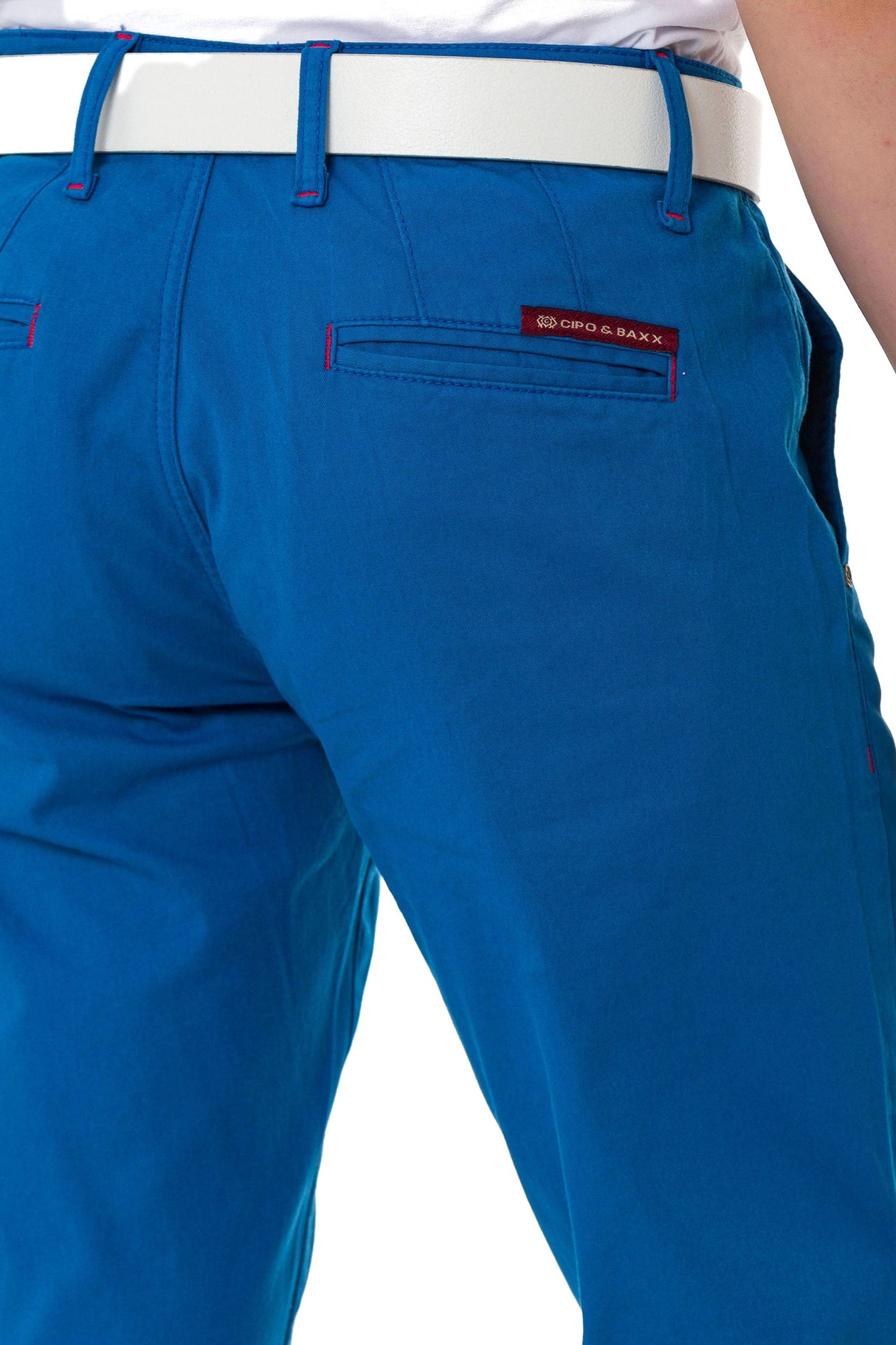 CD842-W Men's fabric trousers in a fashionable slim fit cut