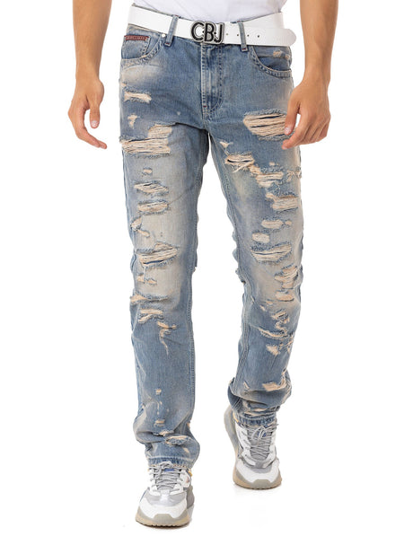 CD843 Men's Jeans Casual style with used look