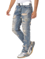 CD843 Men's Jeans Casual style with used look