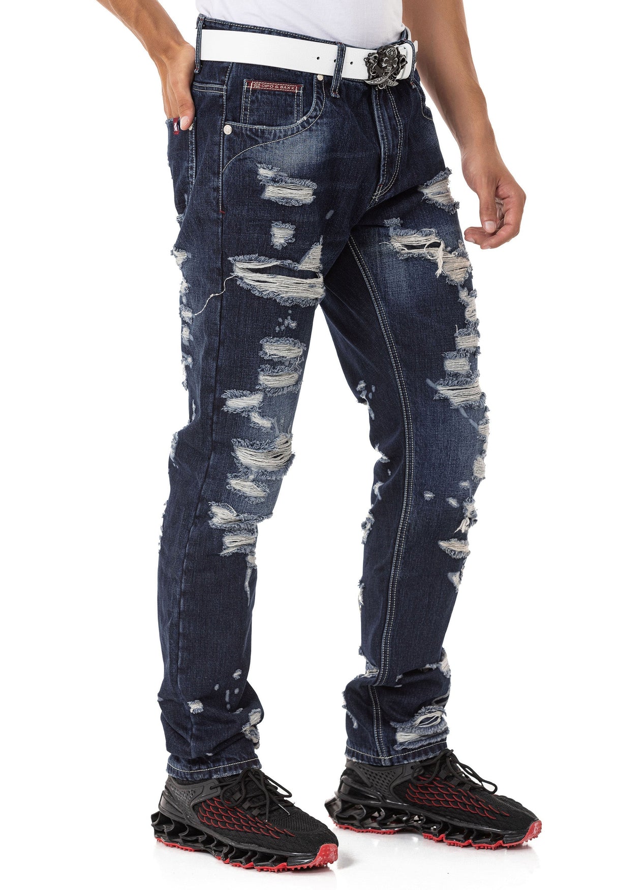 CD843 Men's Jeans Casual style with used look