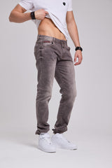 CD860 Men's Jeans – Straight Fit in Teal and Brown