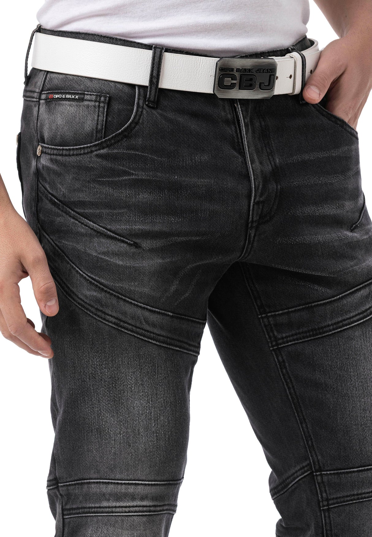 CD876 Men's Jeans - Stylish Straight Fit with Comfort