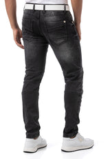 CD876 Men's Jeans - Stylish Straight Fit with Comfort