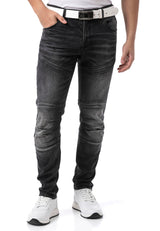 CD876 Men's Jeans - Stylish Straight Fit with Comfort