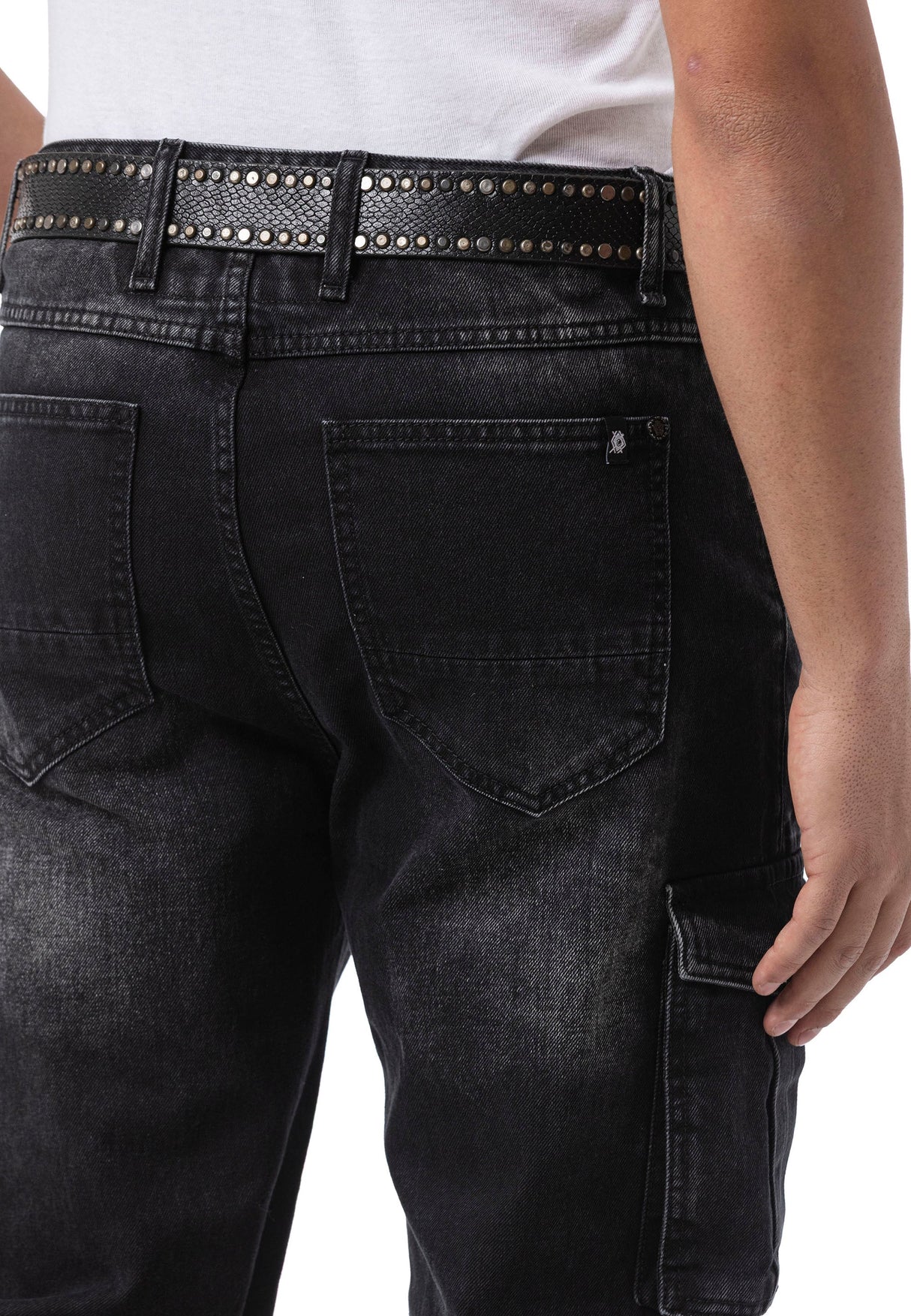 CD897 Men's Jeans - Over Size, Loose Fit, Dirty Wash