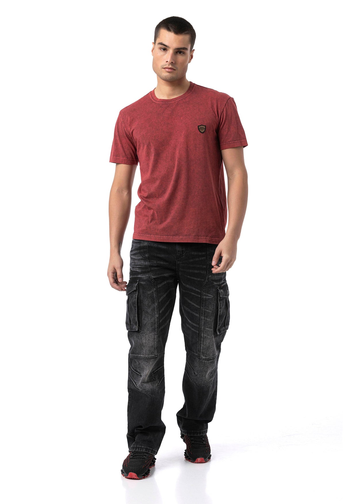 CD897 Men's Jeans - Over Size, Loose Fit, Dirty Wash
