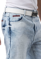 CD903 Baggy fit jeans with zipper