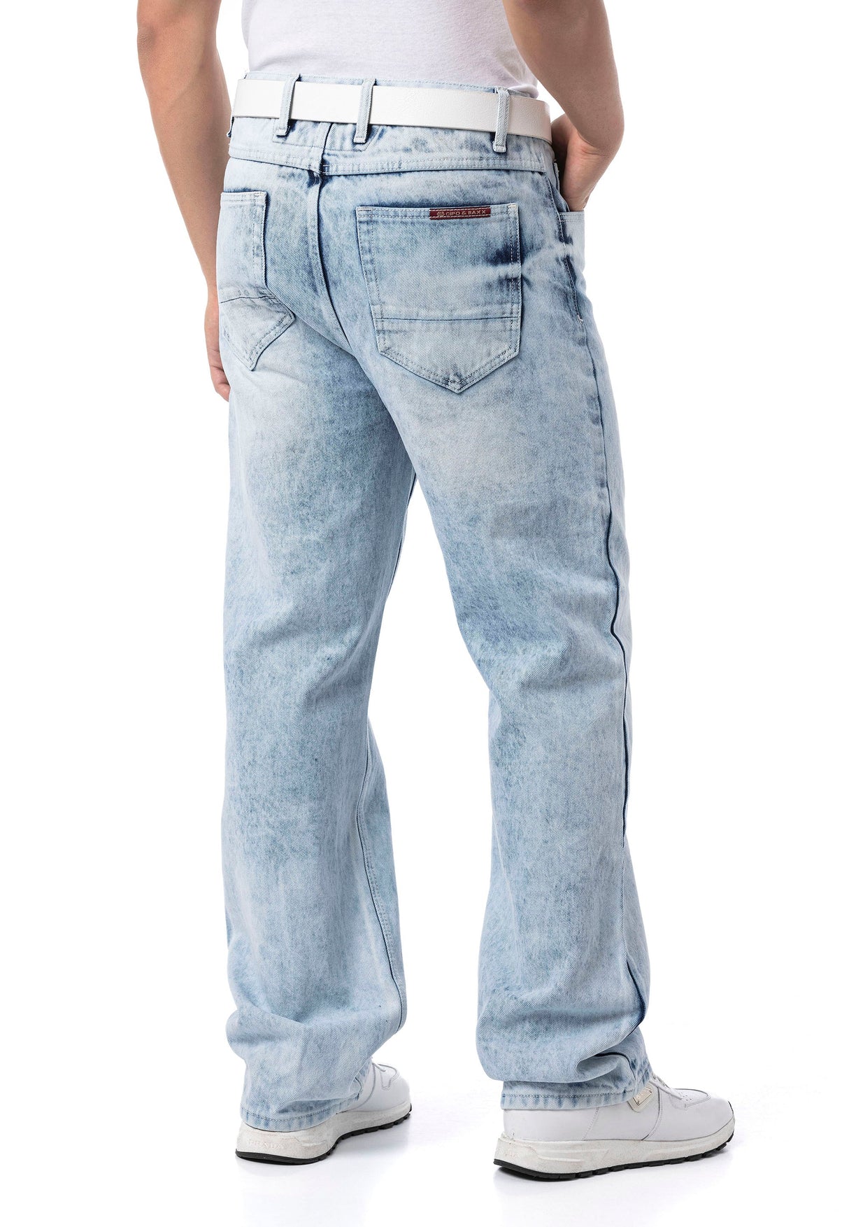 CD903 Baggy fit jeans with zipper
