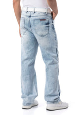 CD903 Baggy fit jeans with zipper