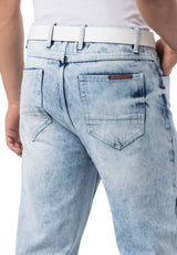 CD903 Baggy fit jeans with zipper