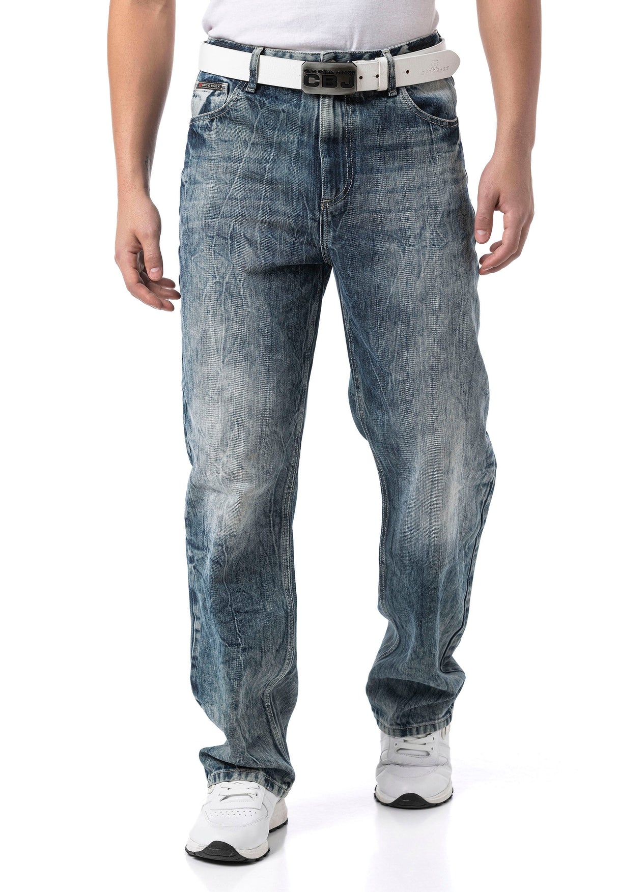 CD903 Baggy fit jeans with zipper