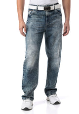 CD903 Baggy fit jeans with zipper