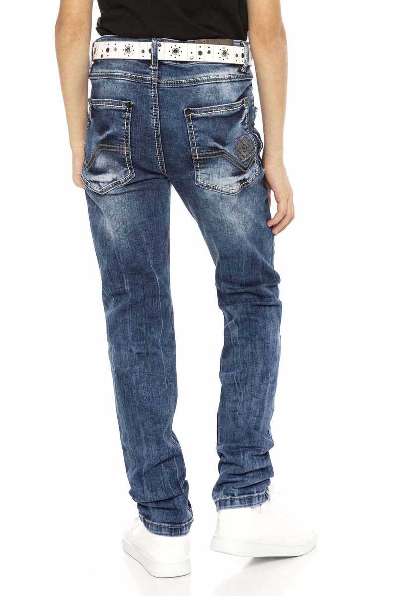CDK104 BLUE BOYS' JEANS REGULAR FIT
