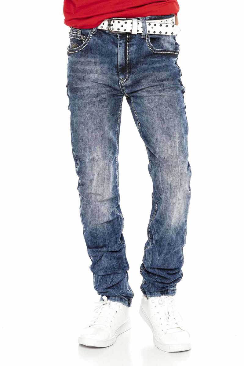 CDK104 BLUE BOYS' JEANS REGULAR FIT