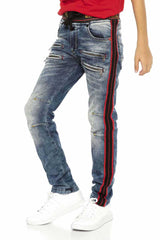 CDK106 BLUE BOYS' JEANS REGULAR FIT