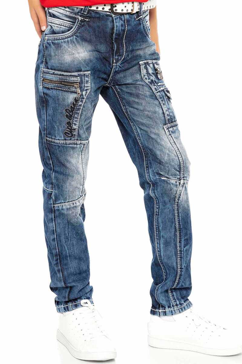 CDK107 BLUE BOYS' JEANS REGULAR FIT