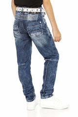 CDK107 BLUE BOYS' JEANS REGULAR FIT