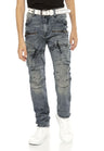 CDK111 – Regular fit in grey with a used look and decorative stitching | Stylish children's jeans for everyday wear and leisure