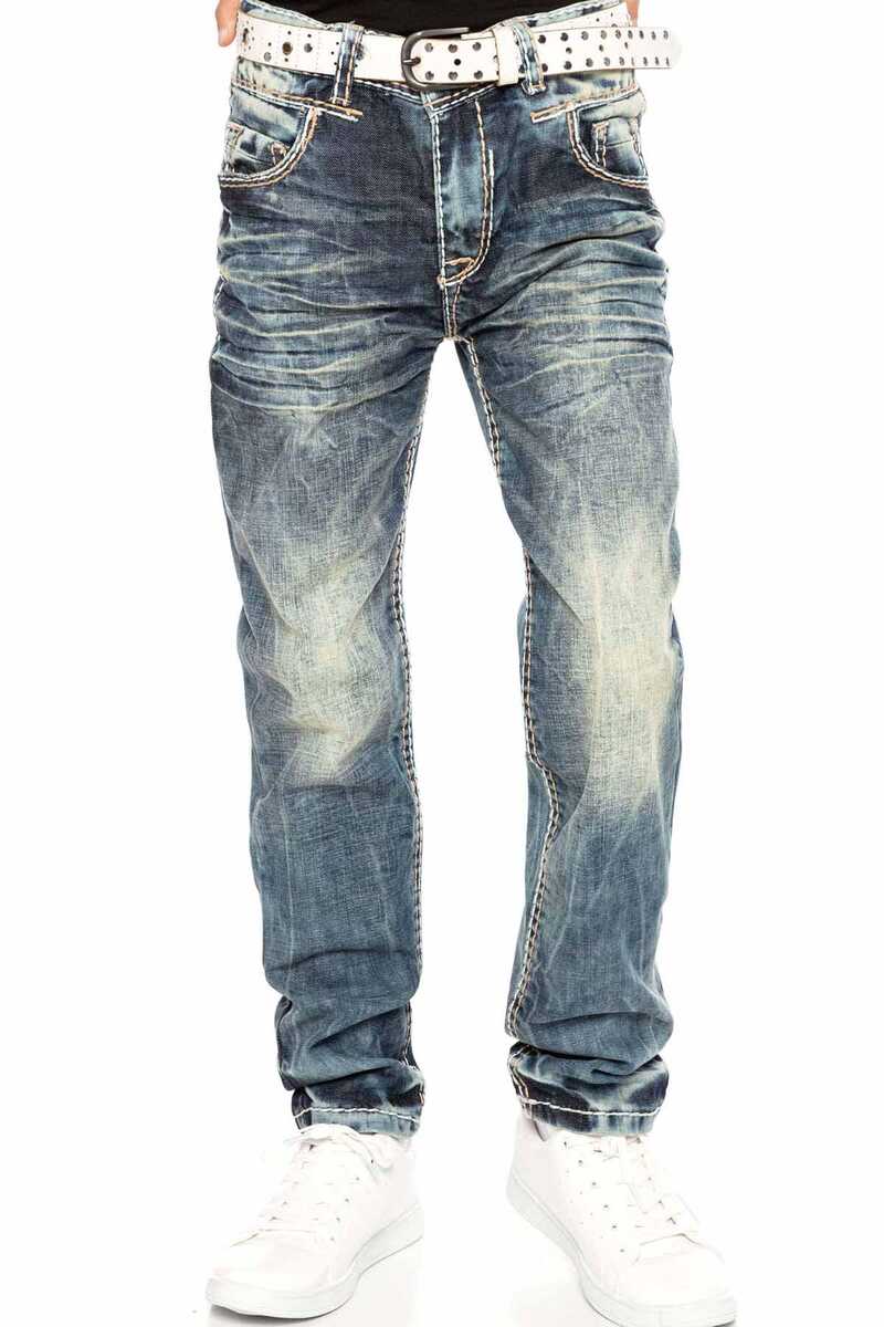 CDK112 BLUE BOYS' JEANS REGULAR FIT