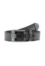 CG106 Men's designer leather belt in an elegant look with metal patch