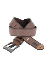CG106 Men's designer leather belt in an elegant look with metal patch
