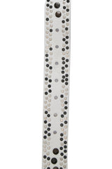 CG132 Men's Leather Belt with Stylish Studded Pattern