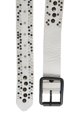 CG132 Men's Leather Belt with Stylish Studded Pattern