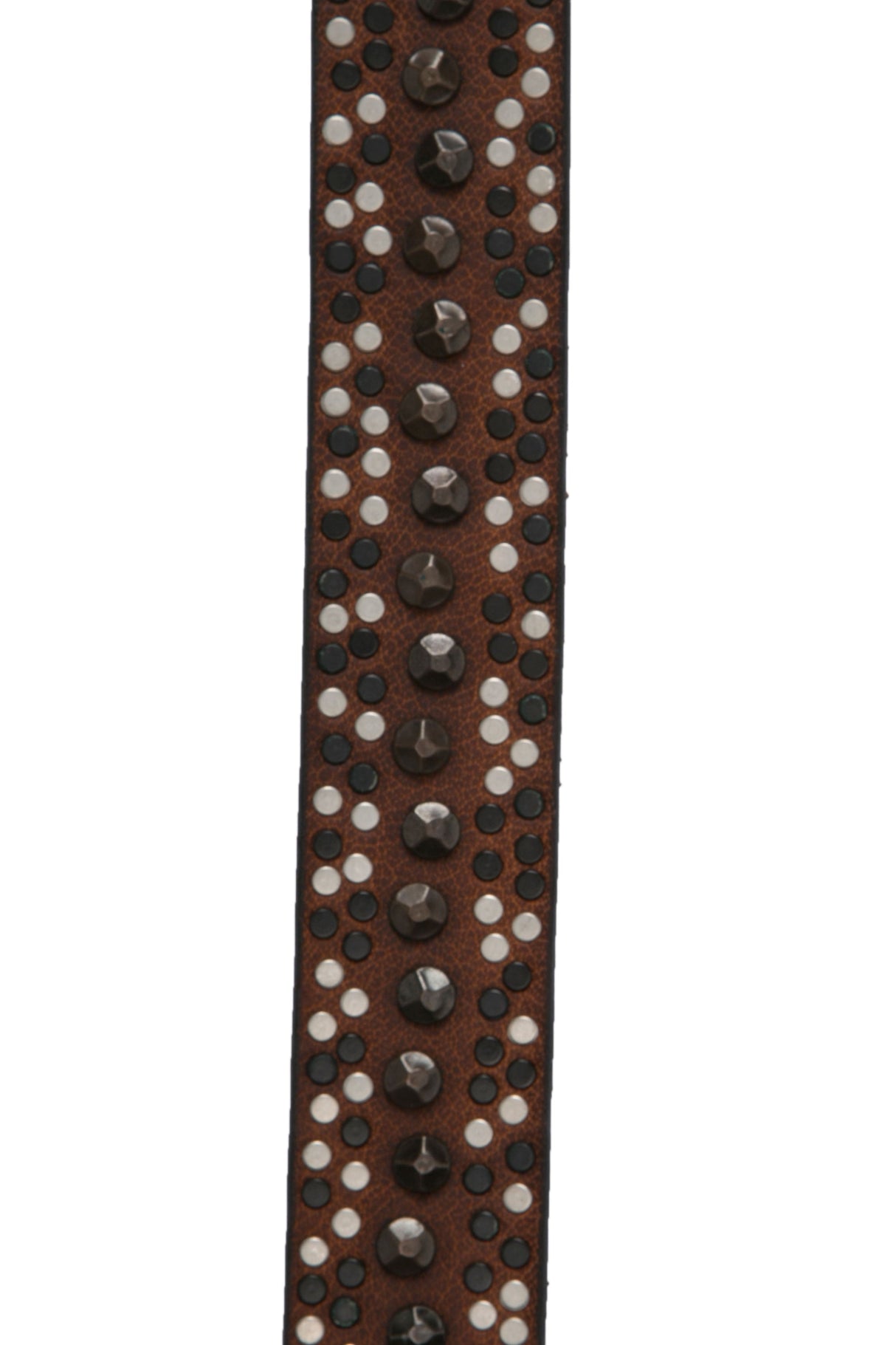 CG132 Men's Leather Belt with Stylish Studded Pattern