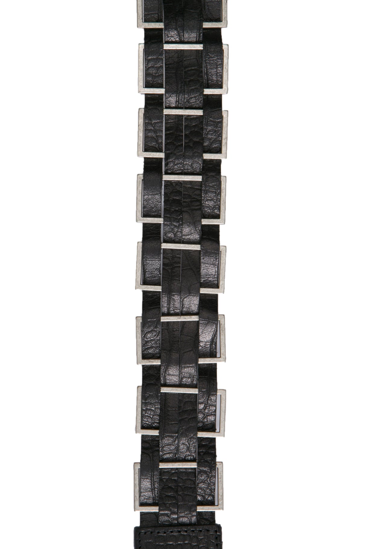 CG144 Men's Leather Belt with Fashionable Metal Elements