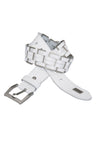 CG144 Men's Leather Belt with Fashionable Metal Elements