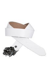 CG146 Men's Leather Belt with Cool Skull Buckle