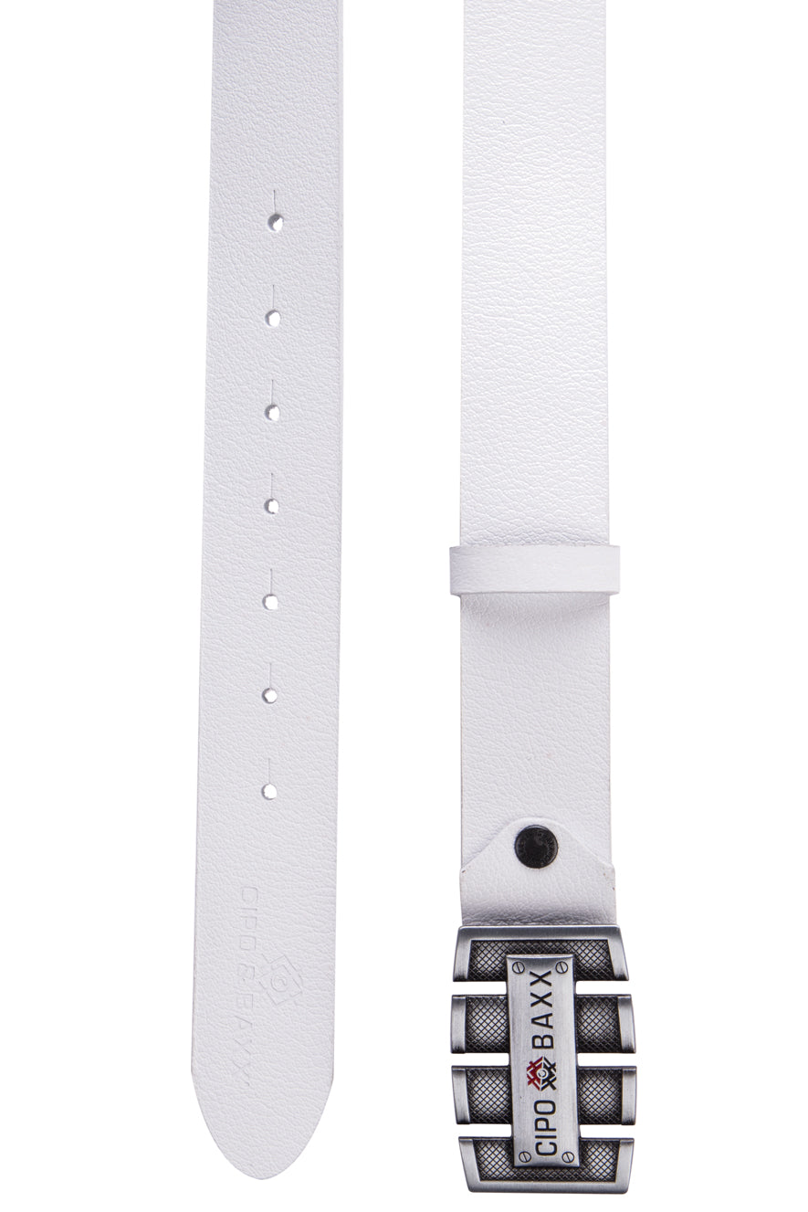 CG160 Men's leather belt with striking buckle