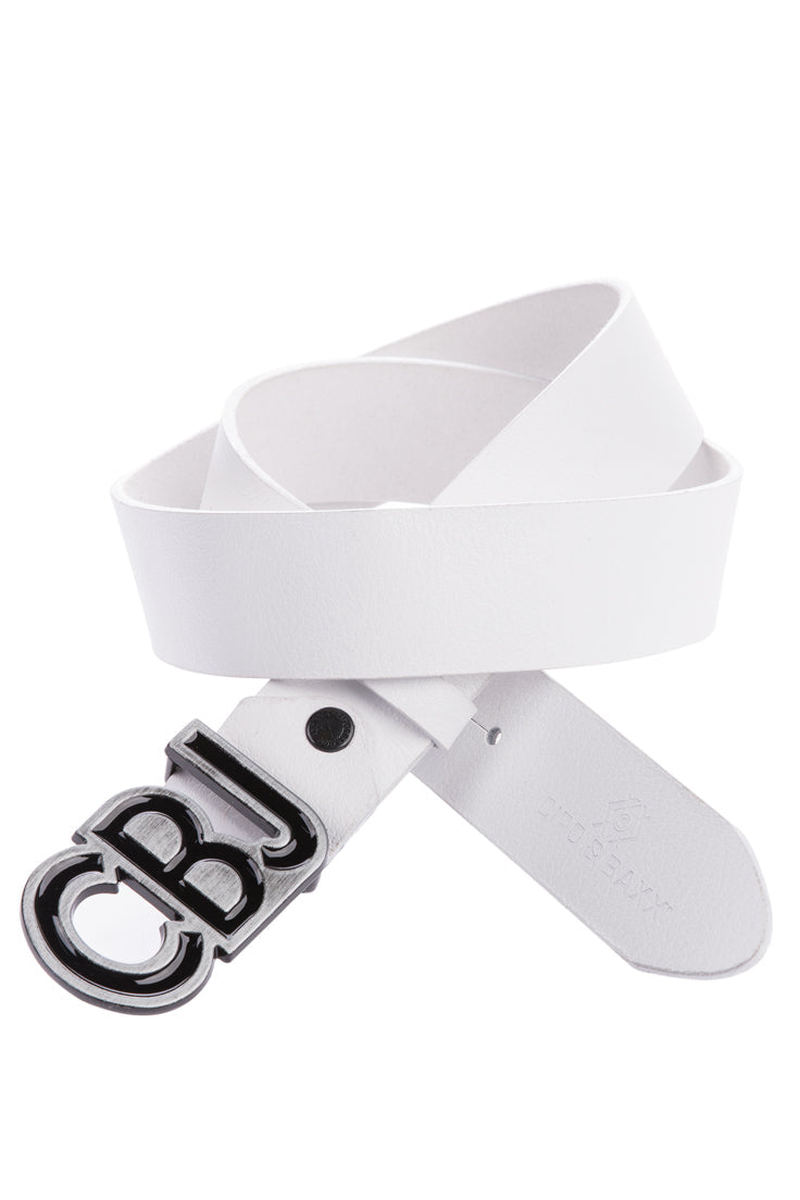 CG161 Men's leather belt with striking buckle