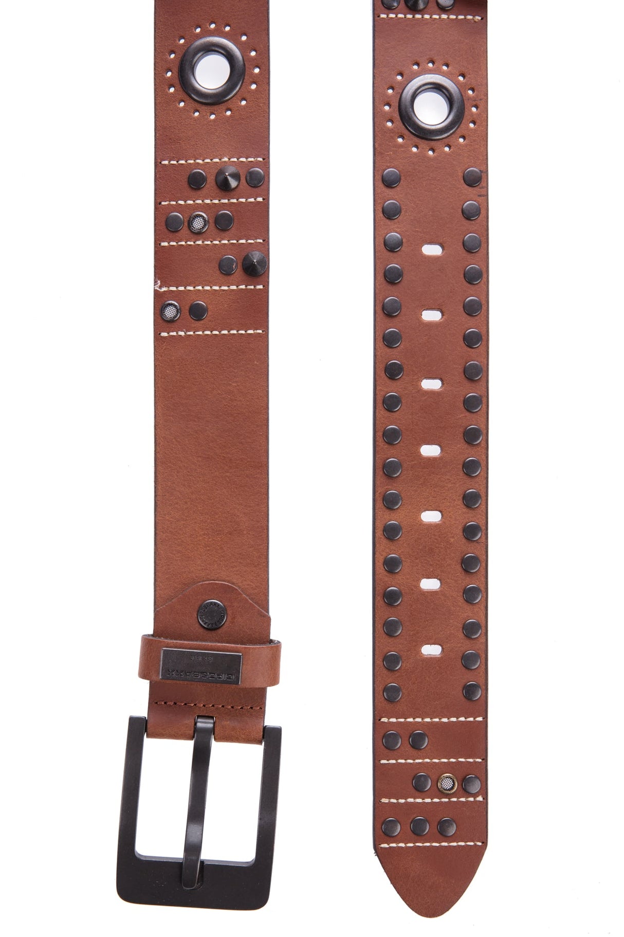 CG162 Men's leather belt with stylish studded details