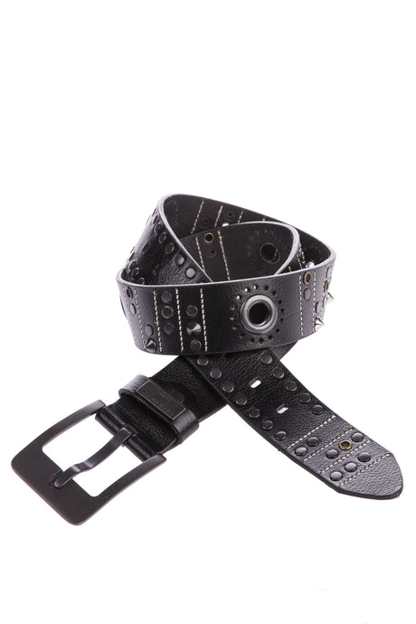 CG162 Men's leather belt with stylish studded details