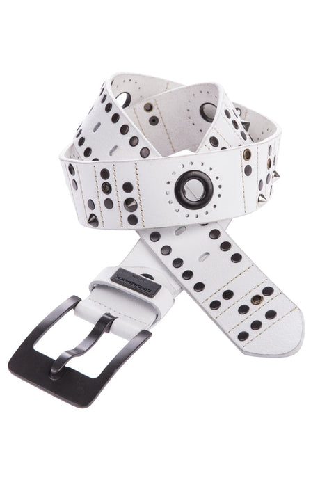 CG162 Men's leather belt with stylish studded details