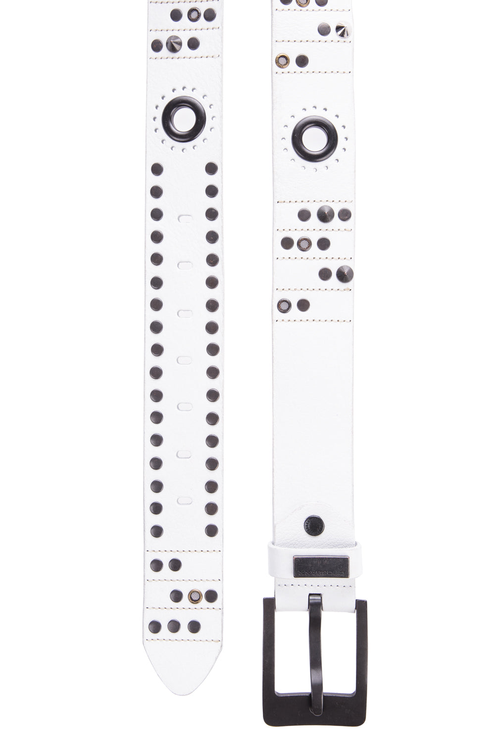 CG162 Men's leather belt with stylish studded details