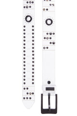 CG162 Men's leather belt with stylish studded details
