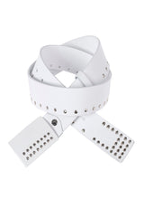CG163 Men's leather belt with stud trim