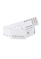 CG163 Men's leather belt with stud trim